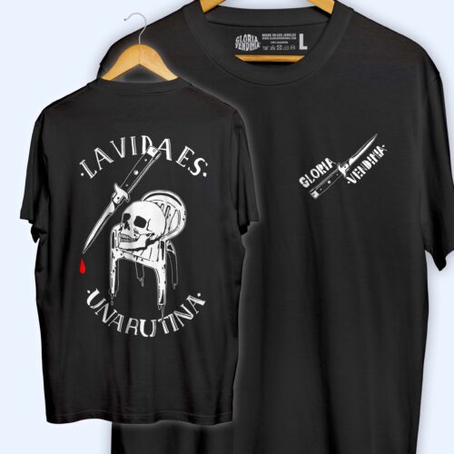 Camiseta 'La vida es una rutina'